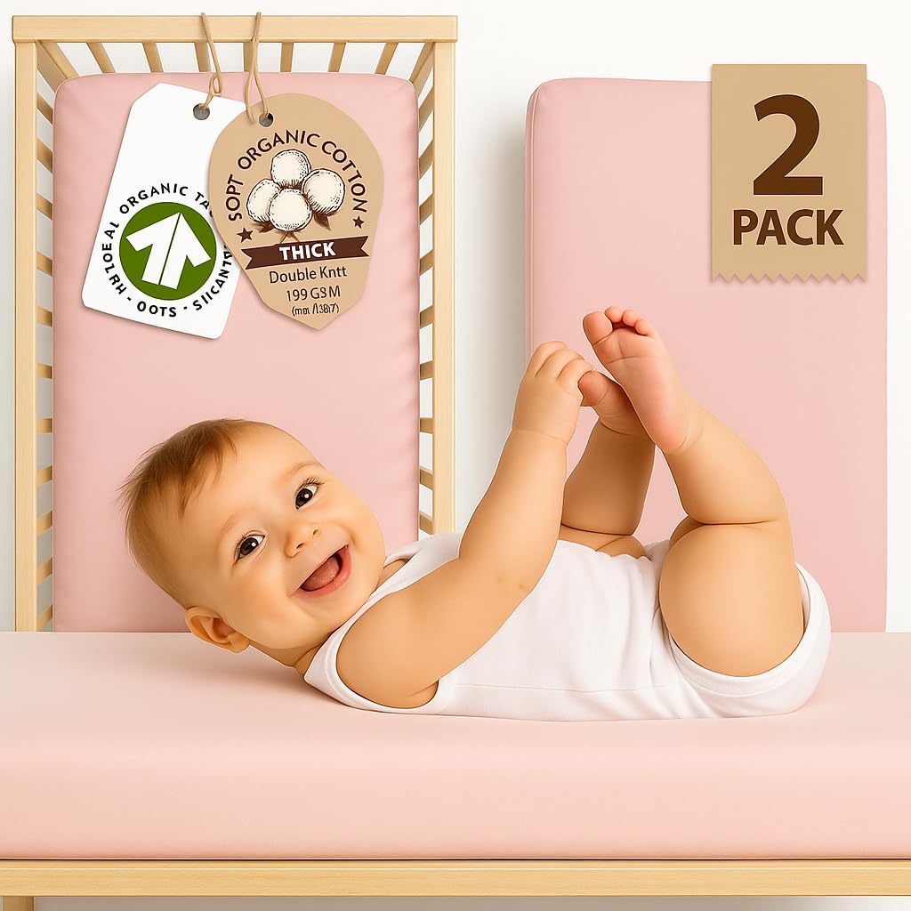 2 x GOTS Certified Thick Organic Combed Cotton Bed Sheets (200GSM)