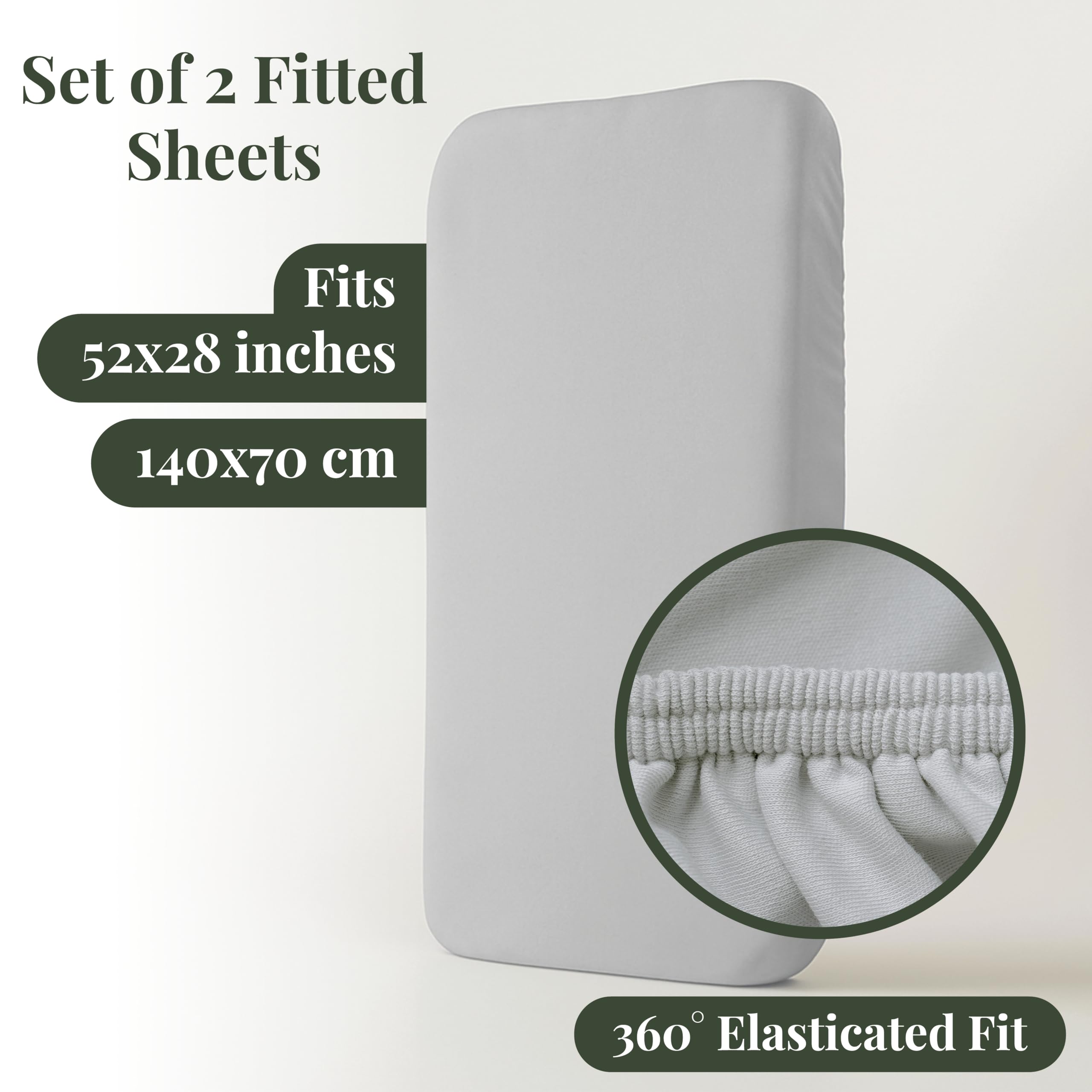 2 x GOTS Certified Thick Organic Combed Cotton Bed Sheets (200GSM)