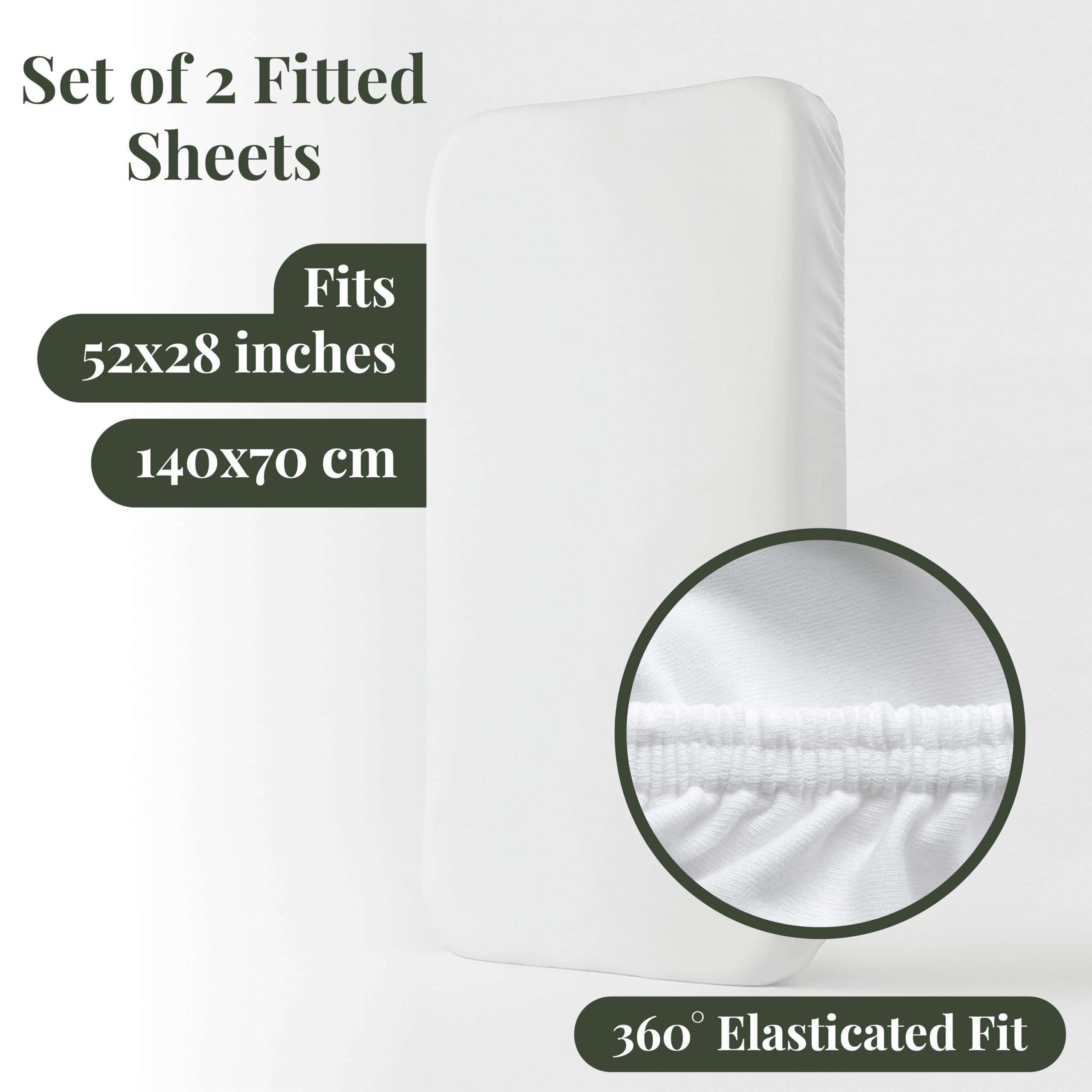 2 x GOTS Certified Thick Organic Combed Cotton Bed Sheets (200GSM)