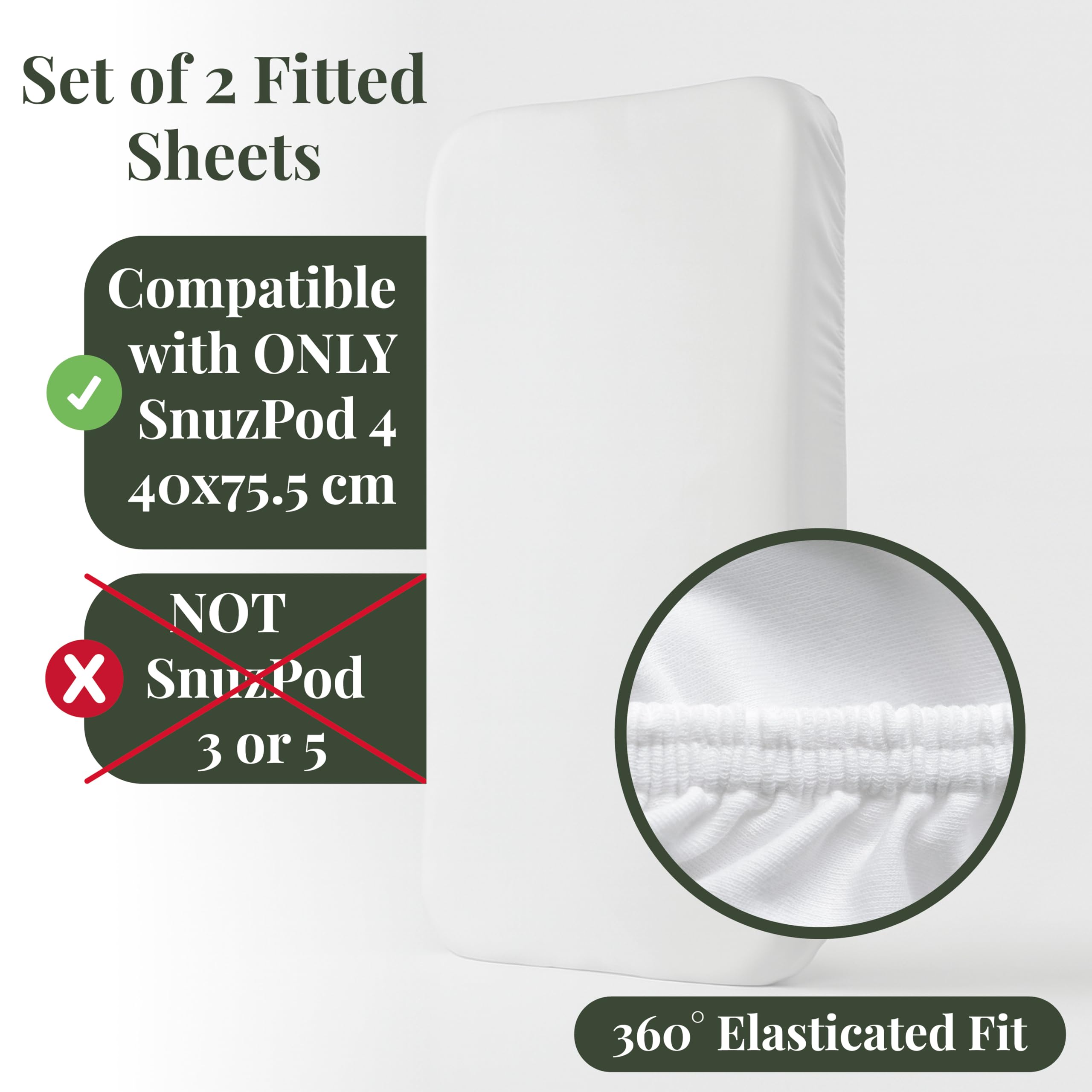 2 x GOTS Certified Thick Organic Combed Cotton Bed Sheets (200GSM)