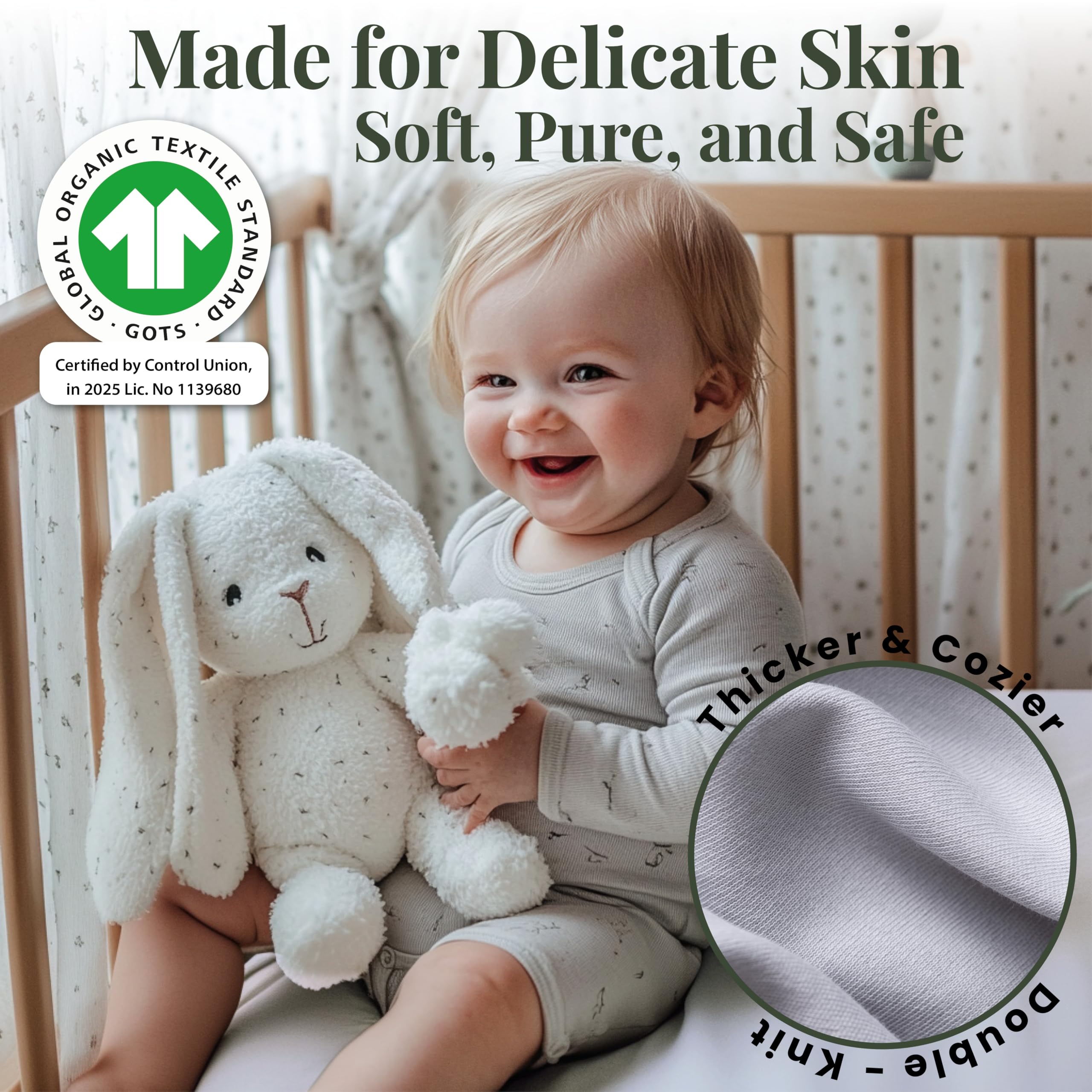 2 x GOTS Certified Thick Organic Combed Cotton Bed Sheets (200GSM)