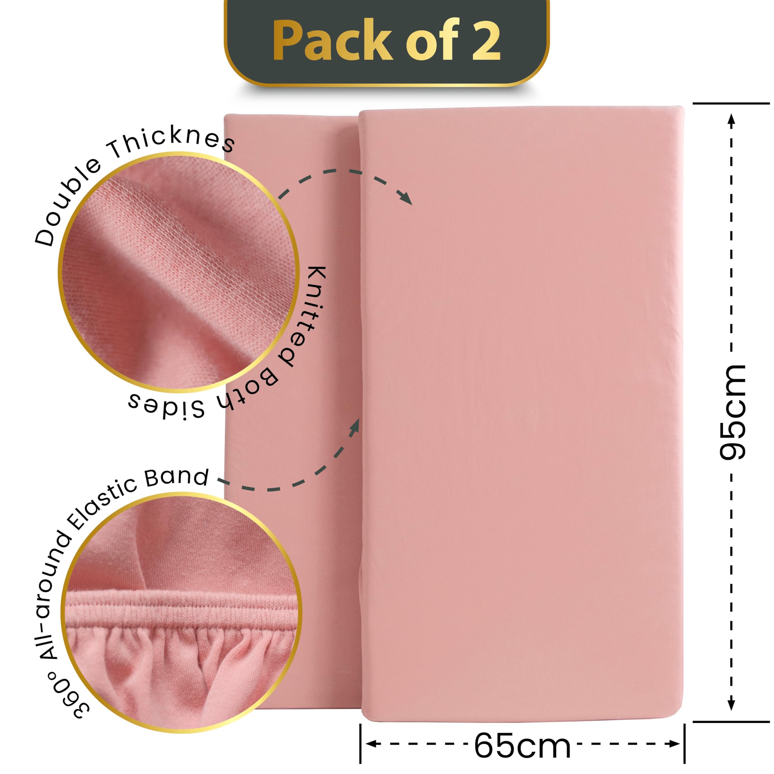 2 x GOTS Certified Thick Organic Combed Cotton Bed Sheets (200GSM)