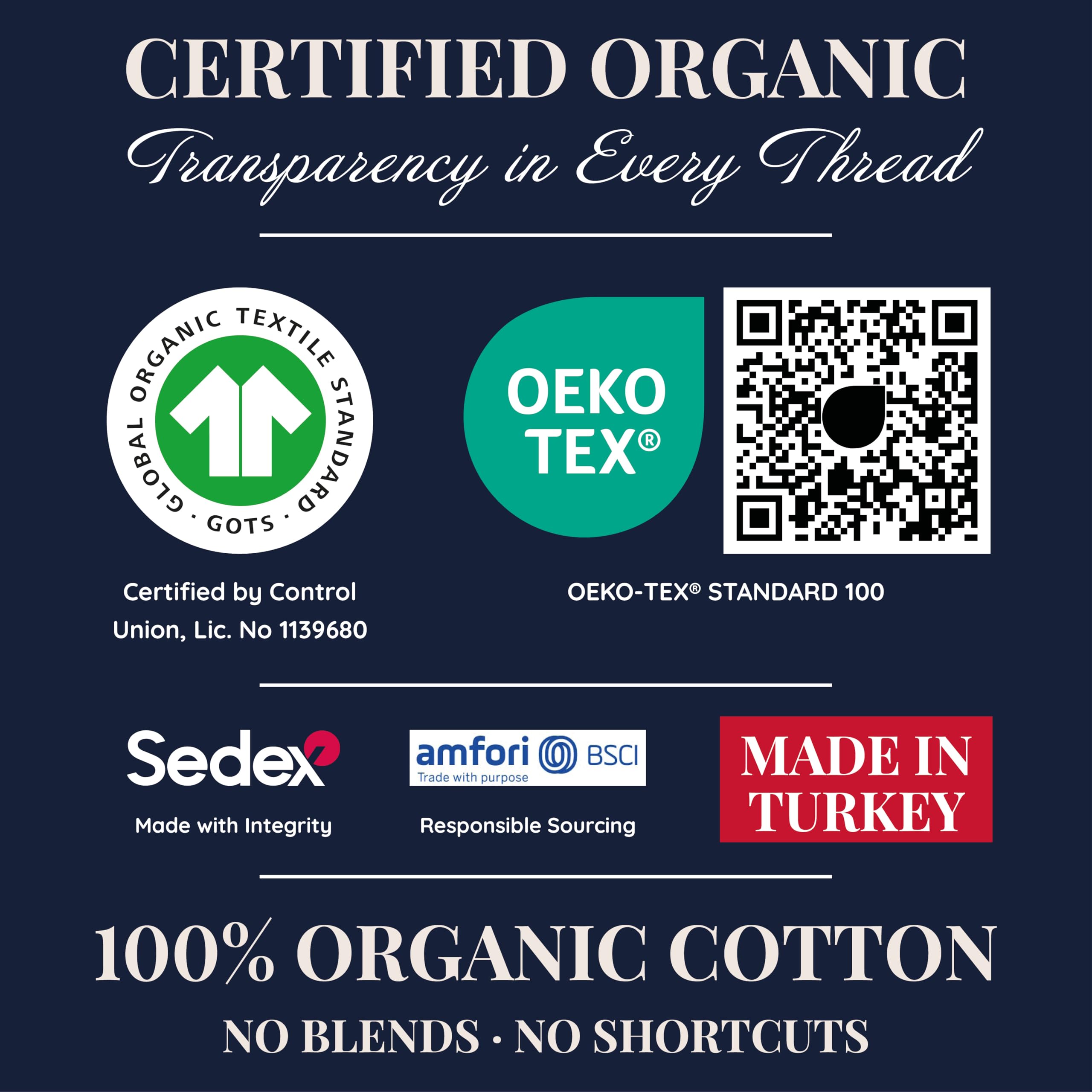 GOTS Organic SnuzPod 3 & 5 Compatible Baby Crib Sheets – (NOT-SUITABLE For SNUZPOD 4) 200gsm Soft Combed Organic Cotton, GOTS Certified – 2 Pack Fitted Sheets 44 x 80 cm